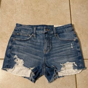 Denim Blue Distressed Women's Shorts